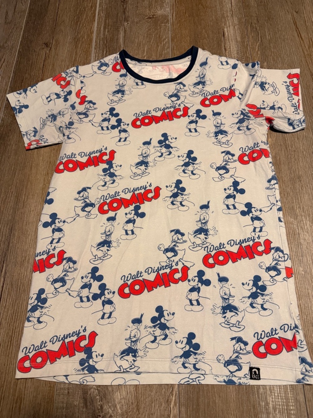 Rags to Raches Walt Disney Comics Graphic Tee - White, Blue & Red
